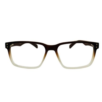 5 lenstick brown fade transparent rectangle eyeglasses