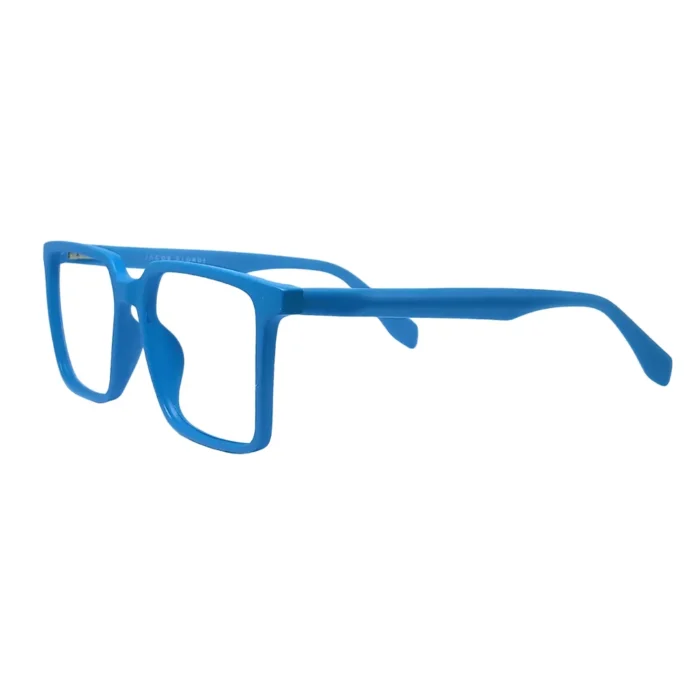 blue square eyeglasses side left