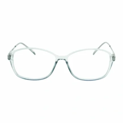 crystal clear oval eyeglasses front