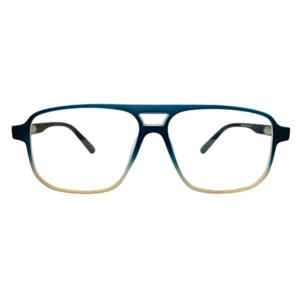 retro aviator blue gradient eyeglasses front