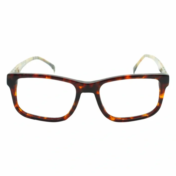 tortoiseshell rectangular eyeglasses front view tortoiseshell rectangular eyeglasses front view