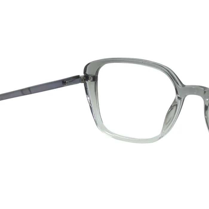 transparent square eyeglasses clear frame top