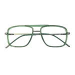 unisex green aviator eyeglasses lightweight frame