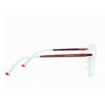 aqua marine cat eye eyeglasses right side